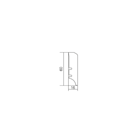 Plinthes base massif avec placage en chêne Model E